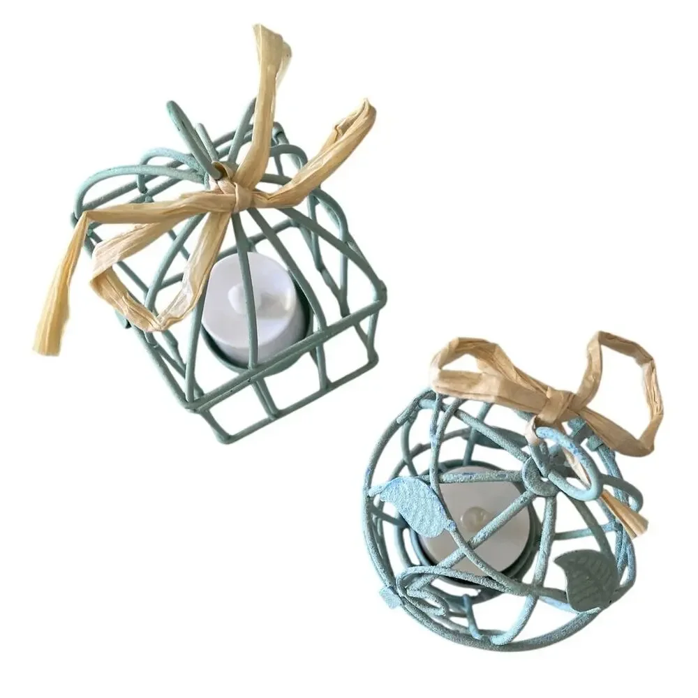 Birdcage Votive Tea Light Candle Holder Set